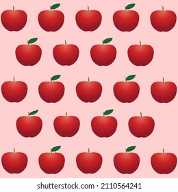 odd even apple pattern vector