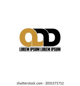 ODD letter monogram logo design vector