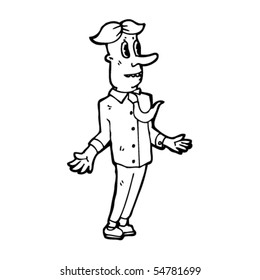 caricatura de hombre raro