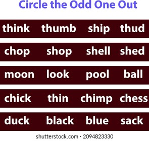 odd one out kids activity, children's game worksheet, kindergarten educational new  concept 