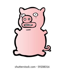 ungerade Schweinekartoon