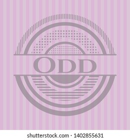 Odd pink emblem. Vintage. Vector Illustration. Detailed.