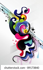 odd shapes color vector