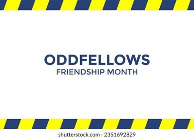 Oddfellows Friendship Month background template Holiday concept