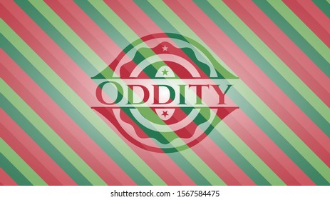 Oddity christmas emblem. Vector Illustration. Detailed.