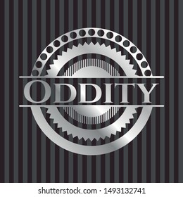 Oddity silvery badge or emblem. Vector Illustration. Mosaic.