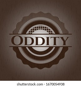 Symbol oder Emblem aus Edelholz. Vektorillustration Illustration.