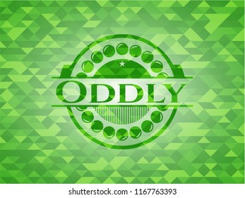 Oddly realistic green mosaic emblem