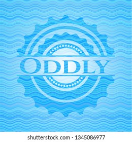 Oddly water concept style emblem.