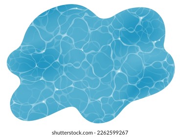 Odd-Shaped Vector Rippled Swimming Pool Abstract Background Illustration. 