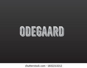  Odegaard name design with vector.