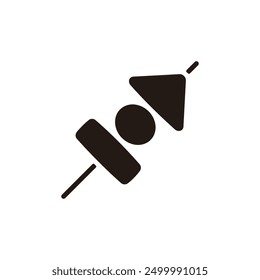 Oden icon. Flat silhouette version.