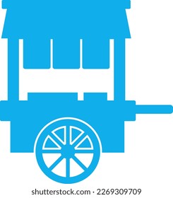 Oden, rear car simple blue illustration icon