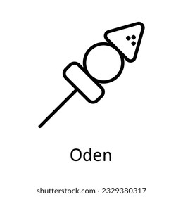 Oden Vector outline Icon Design illustration. Food and Drinks Symbol on White background EPS 10 File 