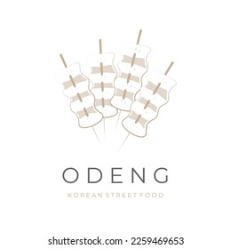 Odeng Eomuk Simple Line Art Vector Illustration Logo