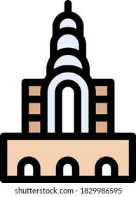Odense vector flat color icon 