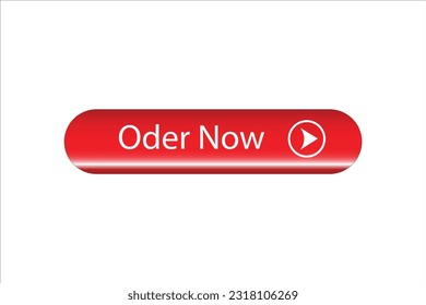  Oder now 3d red button.Vector web button.