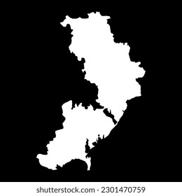 Odesa oblast map, Provinz der Ukraine. Vektorgrafik.