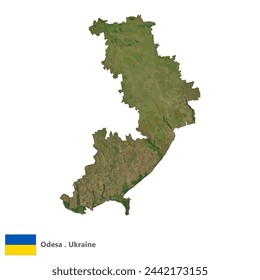 Odesa, Oblasts of Ukraine Topographic Map (EPS)