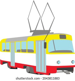 Odessa tram vector city flag road