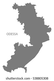 Odessa Ukraine Map grey