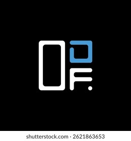 ODF letter logo creative design with vector graphic, ODF simple and modern logo. ODF luxurious alphabet design  