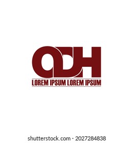 ODH letter monogram logo design vector