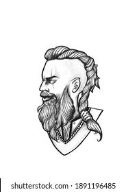 Dibujo artístico de Odin sin fondo