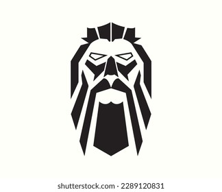 odin logo design legendary god mascot Illustration