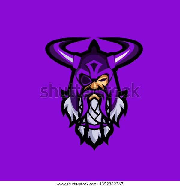 Odin Mascot Logo Twitch E Sports のベクター画像素材 ロイヤリティフリー