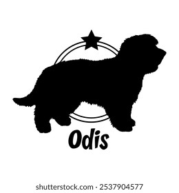 Odis perro silueta, perro, razas de perro, logotipo, Vector, silueta, diseño del logotipo, animal, ilustración, icono, signo, diseño, negro, símbolo, mascota