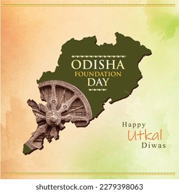 Día de la Fundación Odisha Publicación de medios sociales, tradición cultural de Orissa, templo, estado indio, Utkal 
Diwas