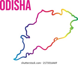 Odisha state colorful linear map