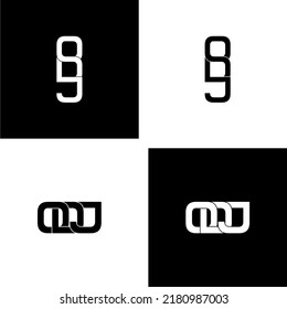 odj letter original monogram logo design set