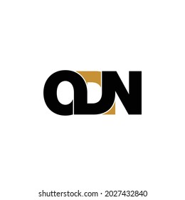 ODN letter monogram logo design vector