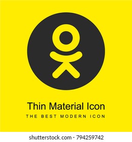 Odnoklassniki logo bright yellow material minimal icon or logo design