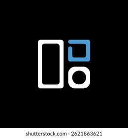 Diseño creativo del logotipo de la letra de ODO con gráfico de Vector, logotipo simple y moderno de ODO. Diseño de alfabeto de lujo ODO  
