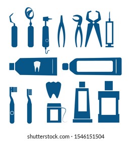 odontology icon set pack, High Quality variety symbols Vector illustration
