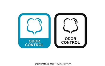 Odor control badge logo design. Suitable for product label and information