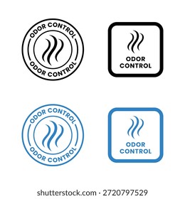 Odor control badge logo template set. Suitable for product label and information. Odor control sign, logo, 
