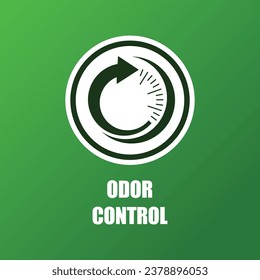 logotipo de representación de olor orgánico con icono de control de olor.