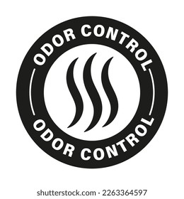 Odor control label. Deodorant icon. Vector isolated on white.