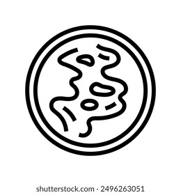 odor control product label caution line icon vector. odor control product label caution sign. isolated contour symbol black illustration