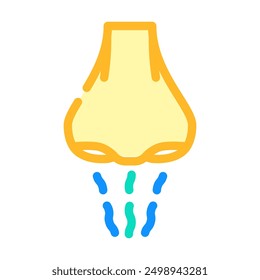 odor control product label caution color icon vector. odor control product label caution sign. isolated symbol illustration