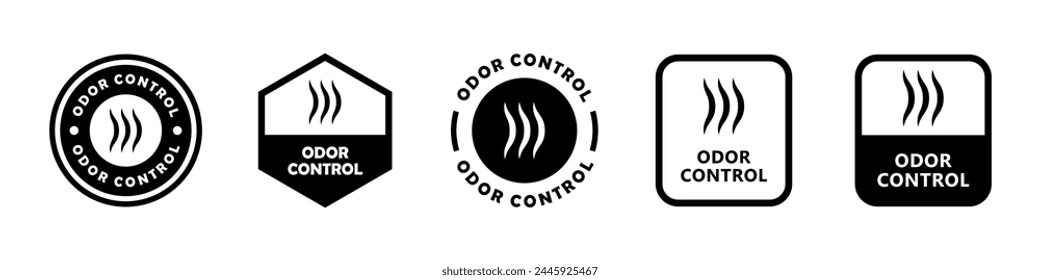 Odor Control. Vector labels for deodorant or air freshener.