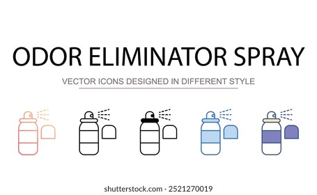 Odor eliminator spray icon design with white background stock illustration