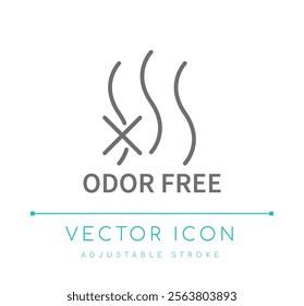 Odor Free Eco Friendly Icon, Cosmetics Symbols, Skin Care Icons, Skincare Packaging Labels