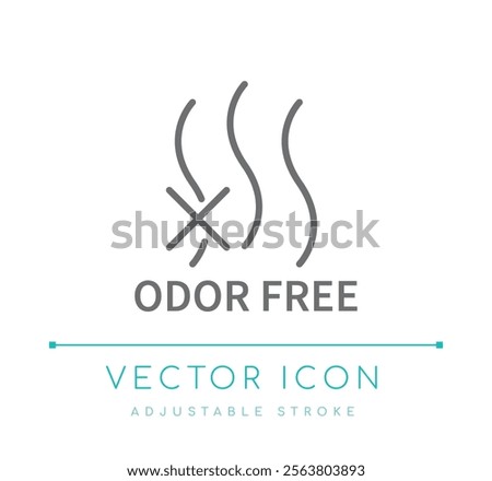 Odor Free Eco Friendly Icon, Cosmetics Symbols, Skin Care Icons, Skincare Packaging Labels