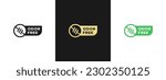 Odor free label or odor free sign vector isolated in flat style. Best Odor free label vector for product packaging design element. Odor free sign for packaging design element.