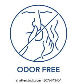 Odor free pictogram, Prohibit sign for labeling of cleaning agent or other household chemicals